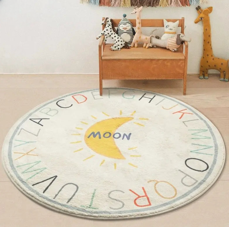 Tapis rond alphabet ludique