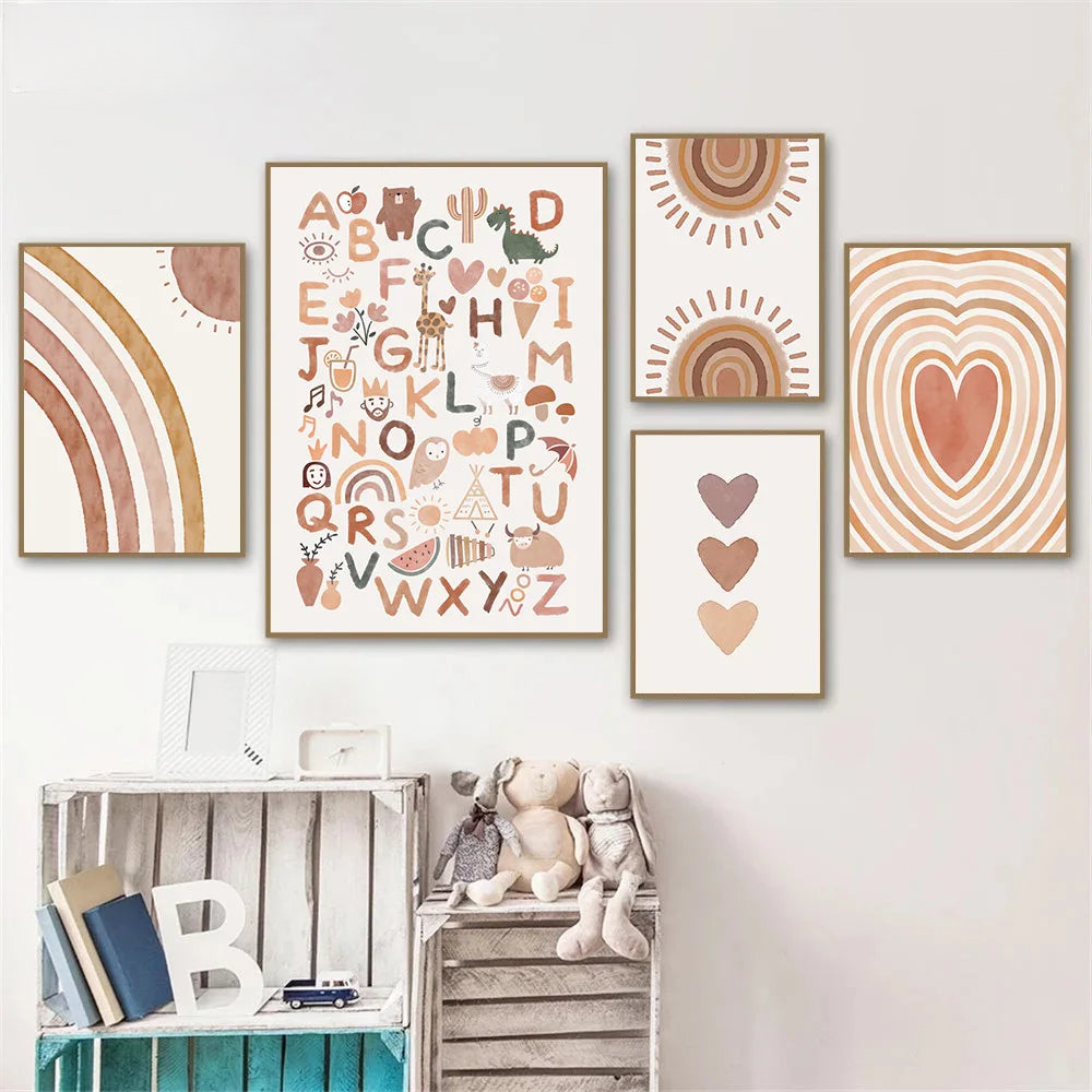 Affiche murale chambre d'enfants scandinave