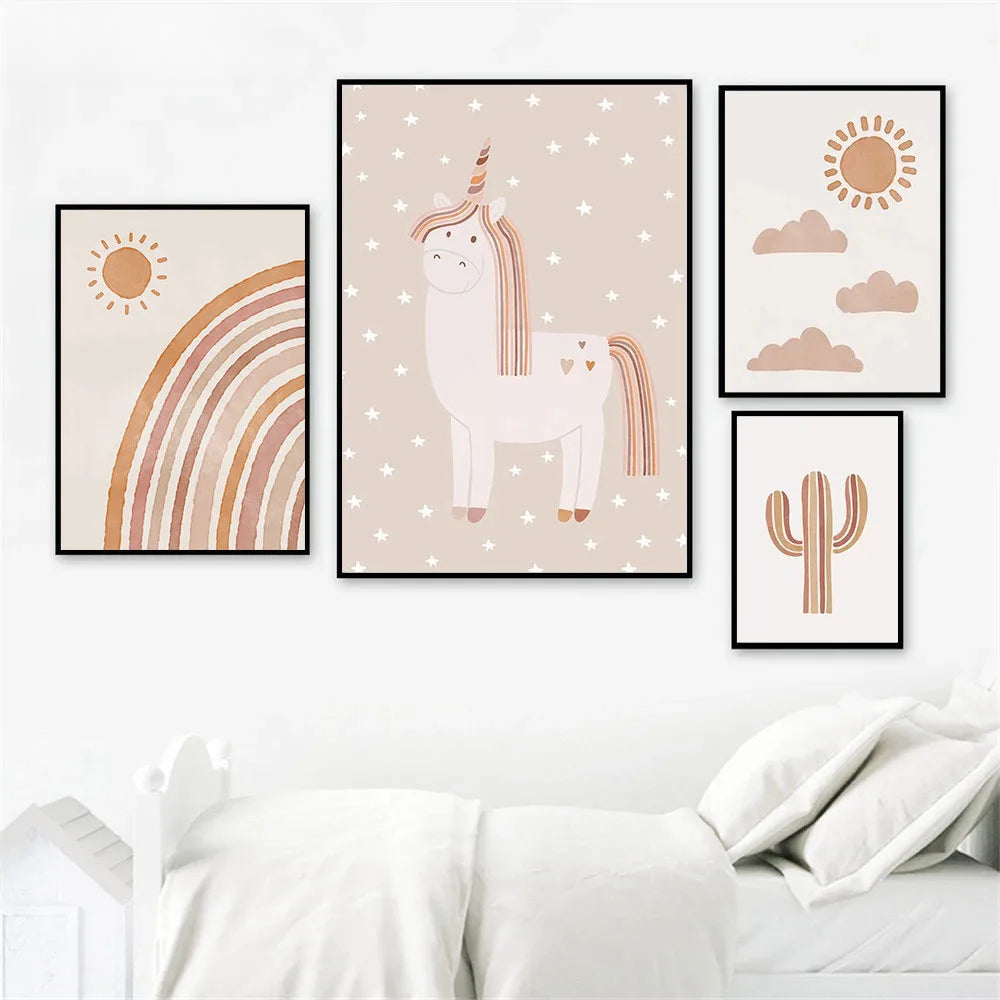 Affiche murale chambre d'enfants scandinave