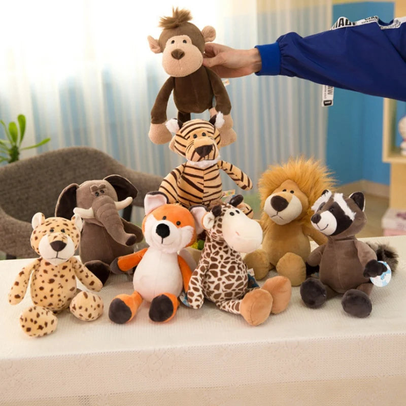 Peluches animaux de la jungle pour enfants douces