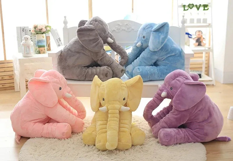 Peluche éléphant grande taille douce