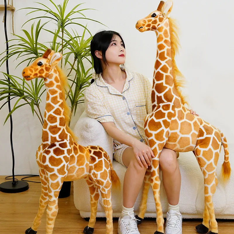 Peluche girafe XXL réaliste pour enfants