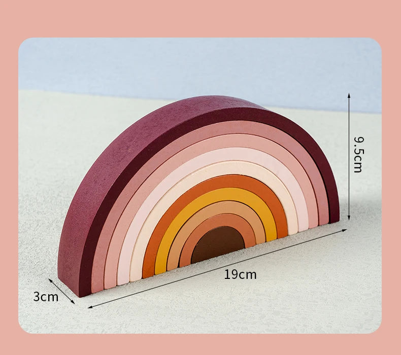 Jouet Montessori arc en ciel décoratif