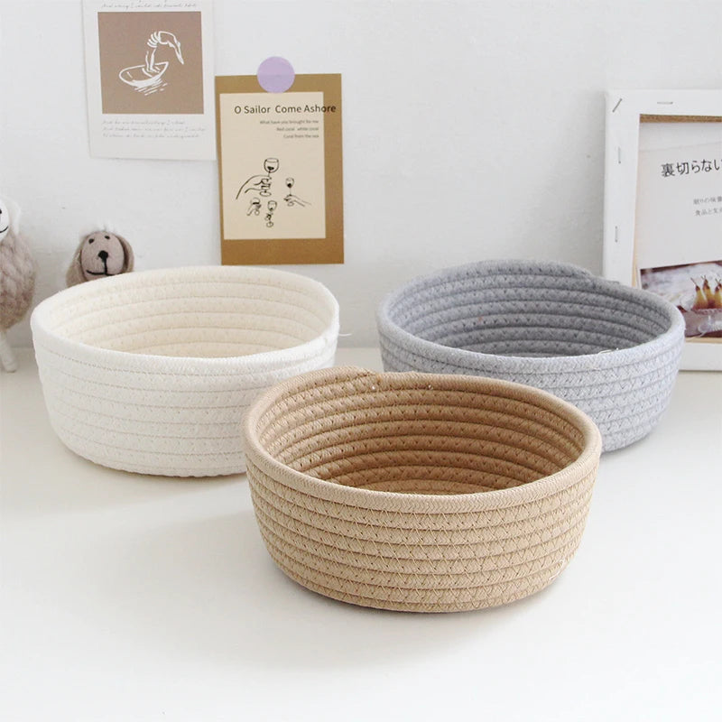 Panière de rangements tressée en spirale