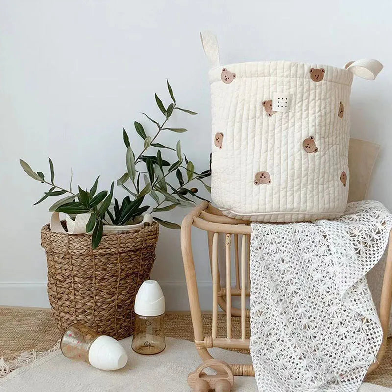 Panière de rangement avec petits motifs pour enfants