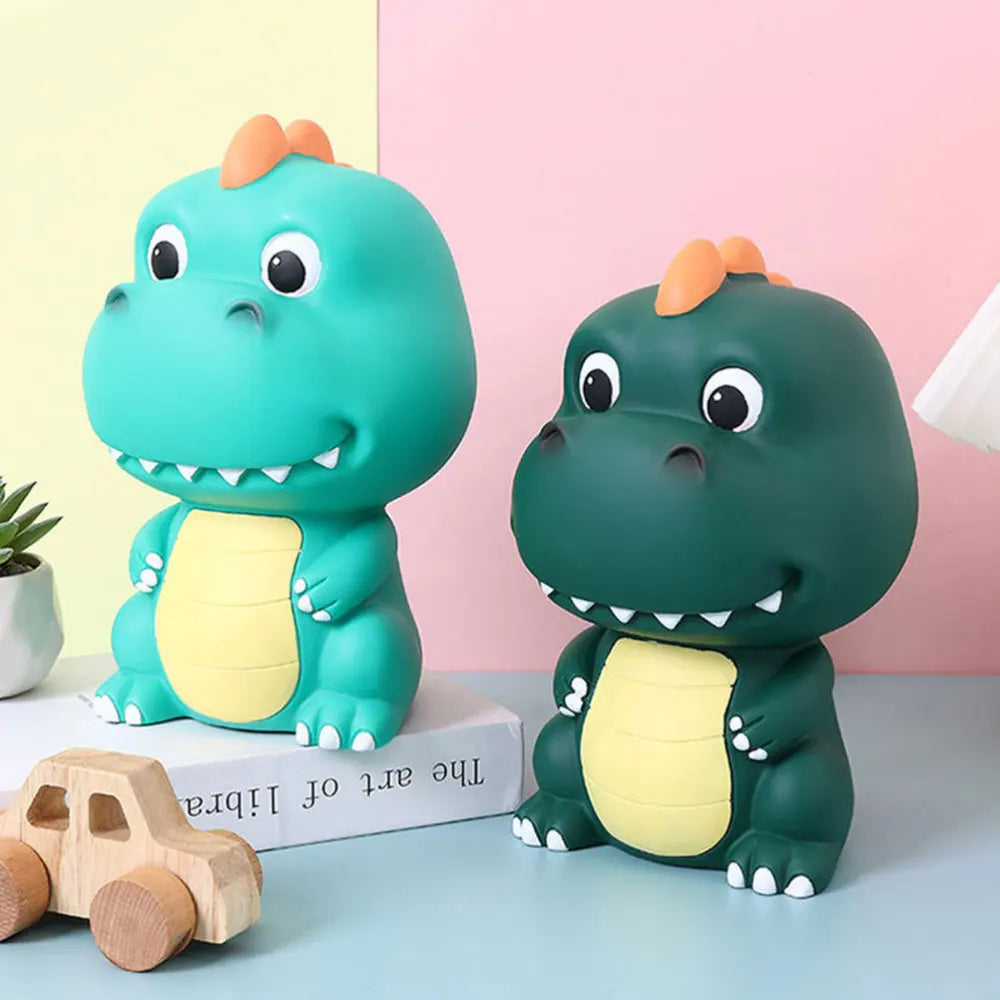 Tirelire dinosaure pour enfants vert clair