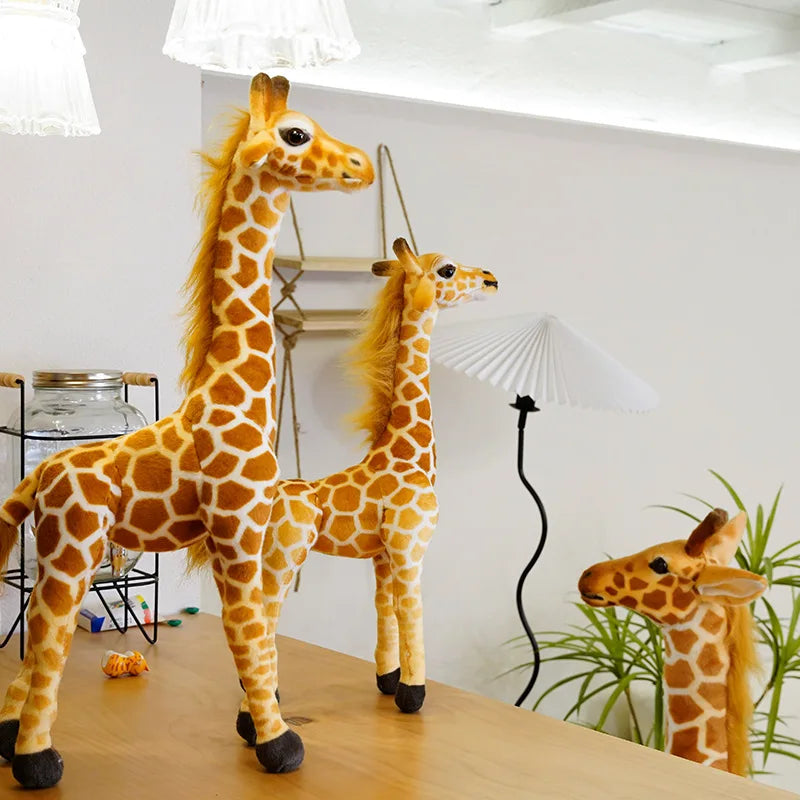 Peluche girafe réaliste pour enfants