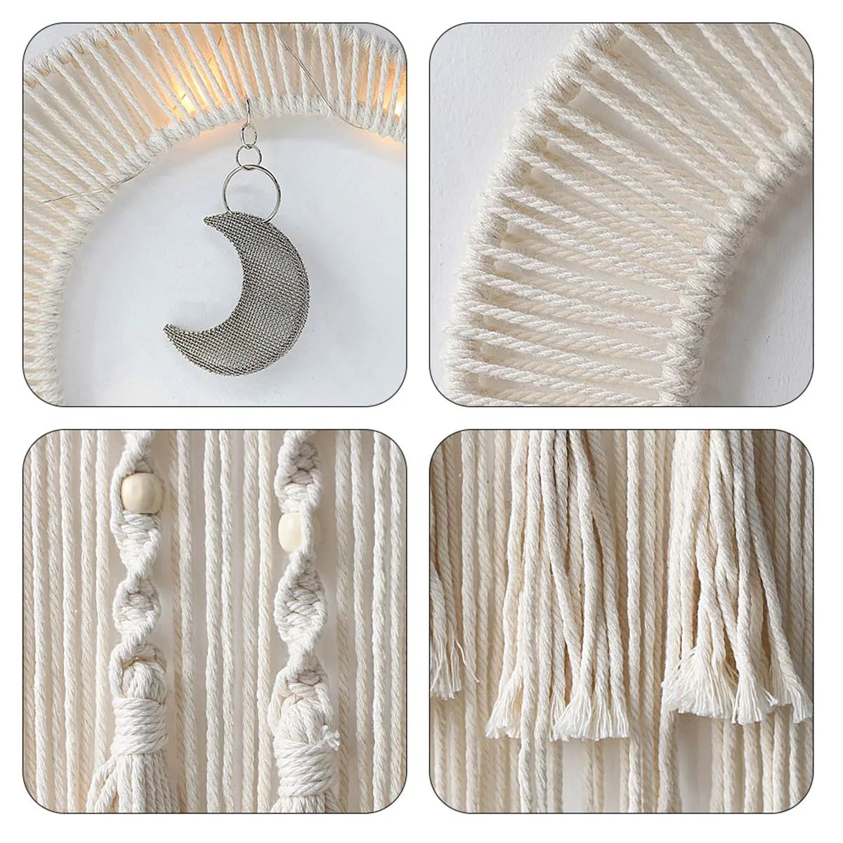 Attrape rêves en macramé avec lumières