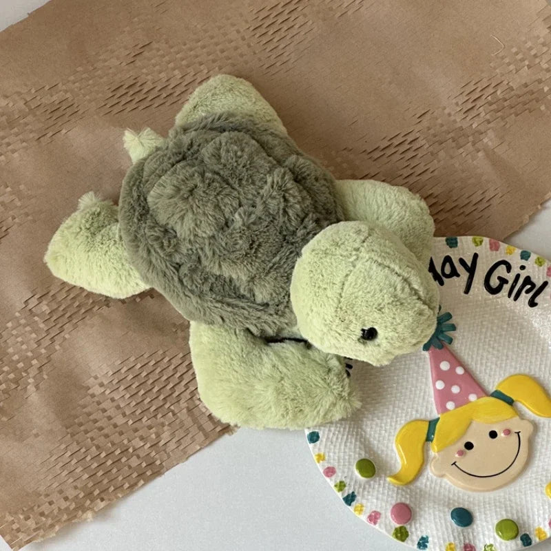 Peluche tortue verte pour câliner