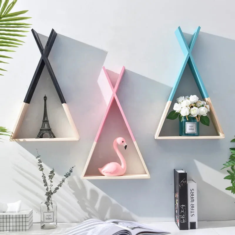 Etagère murale tipi décorative pastel