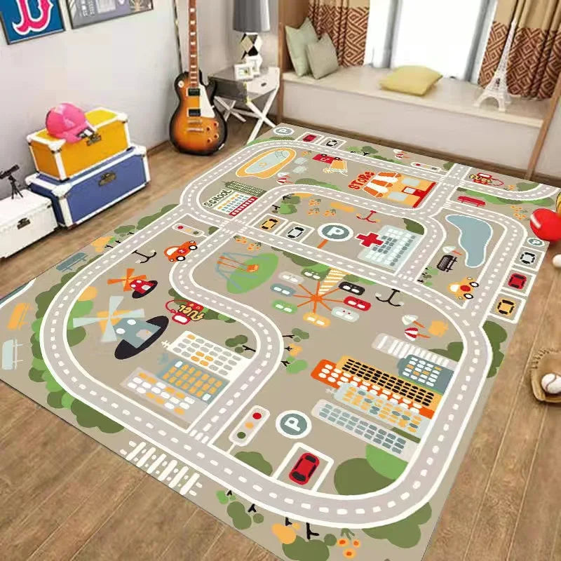 Tapis de jeux circuit pour enfants coloré