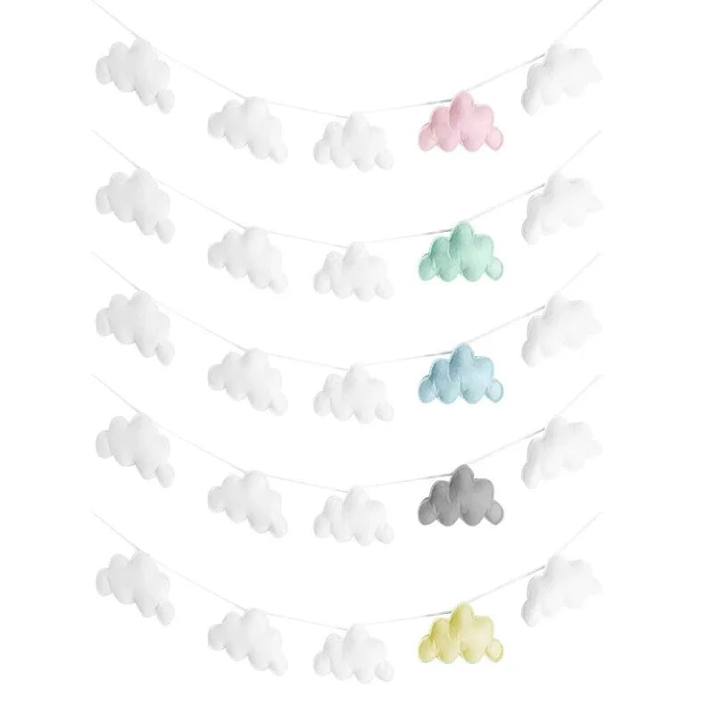 Guirlande nuages pour chambre d'enfants