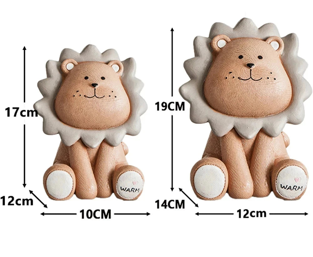 Tirelire lion pour enfants décorative