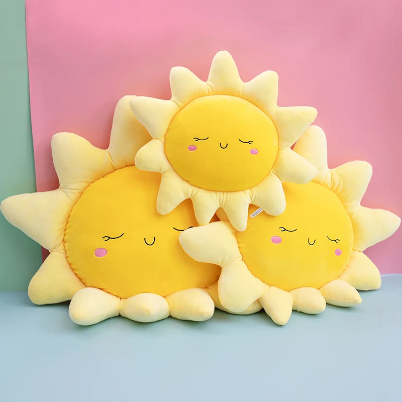 Coussin doux en forme de soleil