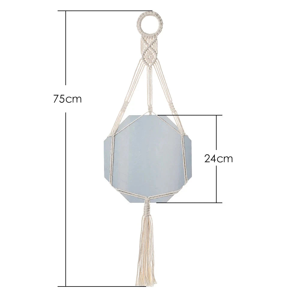 Miroir en macramé décoration pour chambre d'enfants