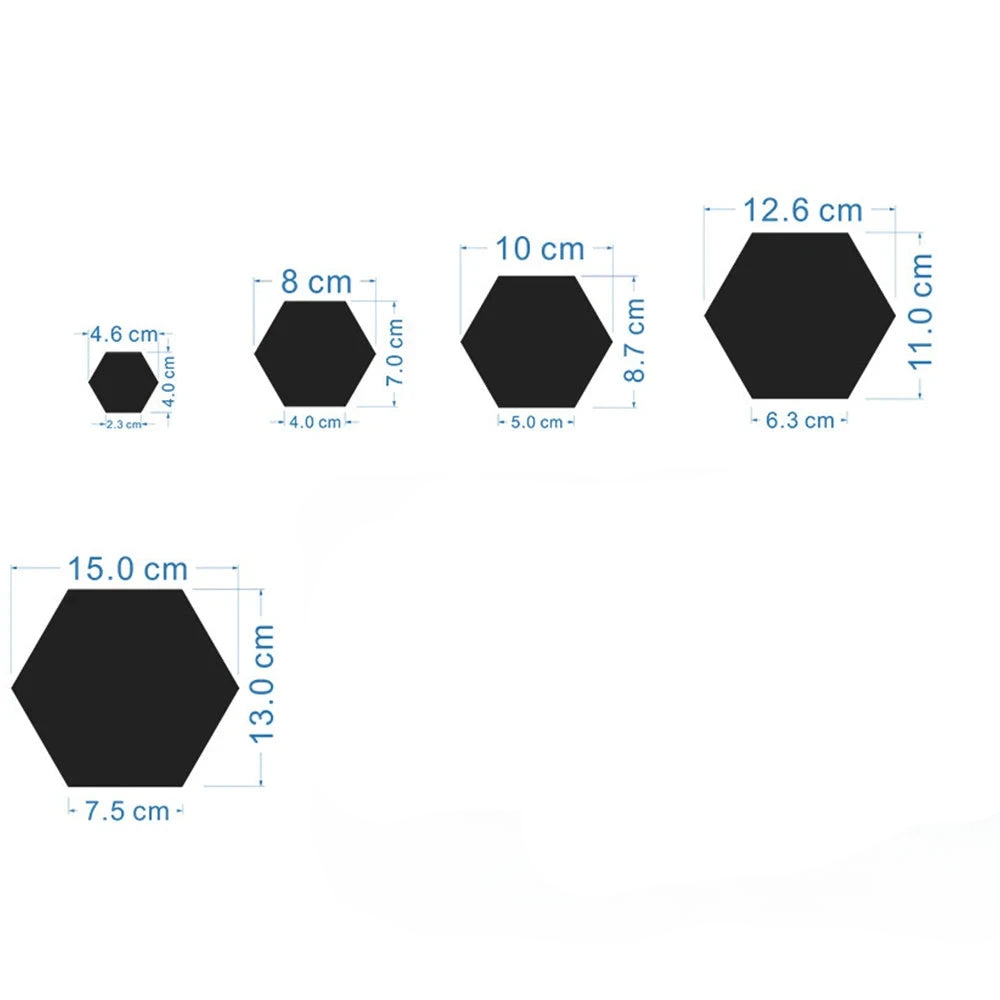 Miroirs autocollants hexagone