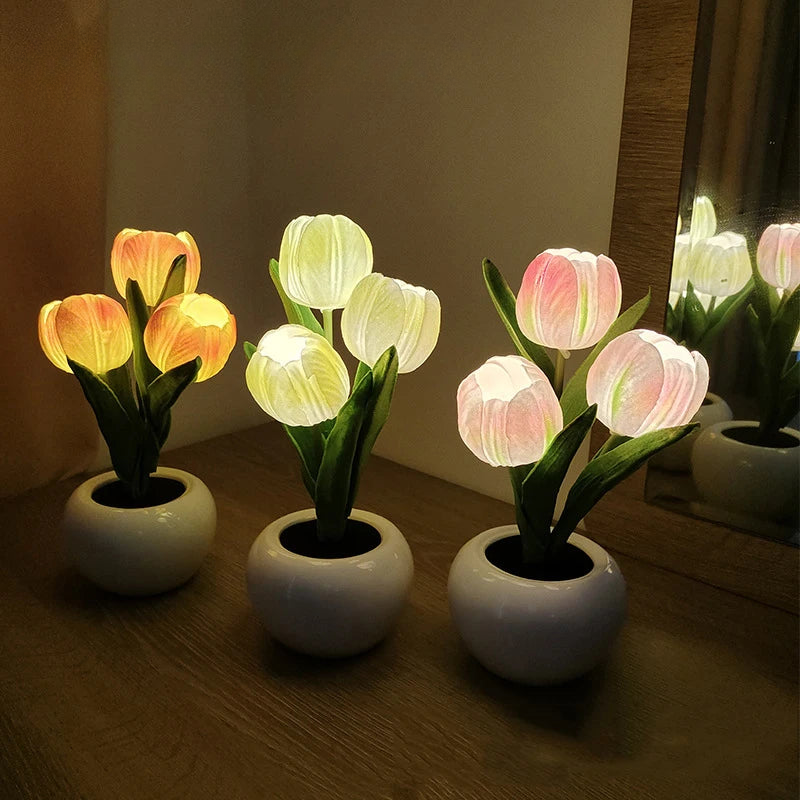 Veilleuse tulipe LED pour enfants