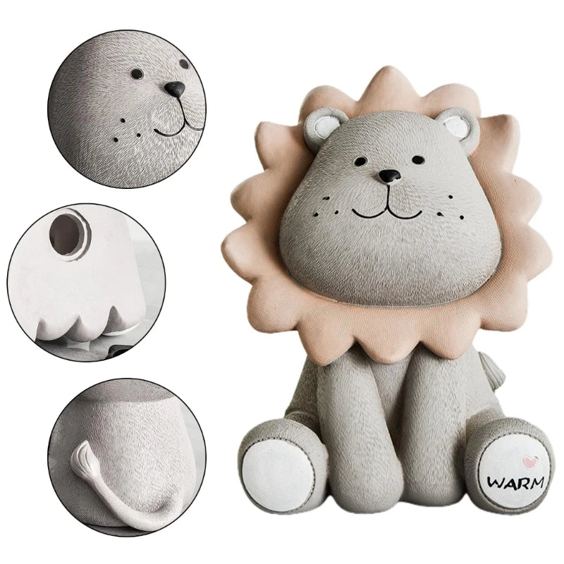 Tirelire lion pour chambre d'enfants